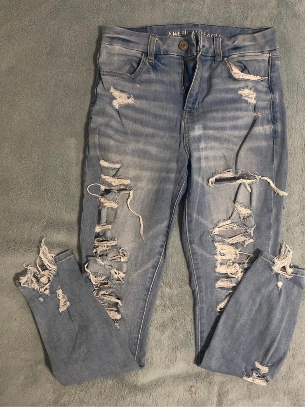 TWO PAIR of American Eagle Outfitters Women’s Blue Distressed Skinny Jeans